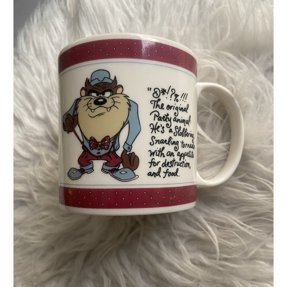 Vintage Warner Bros Taz Tasmanian Devil Mug Looney Tunes Studio Store 1992